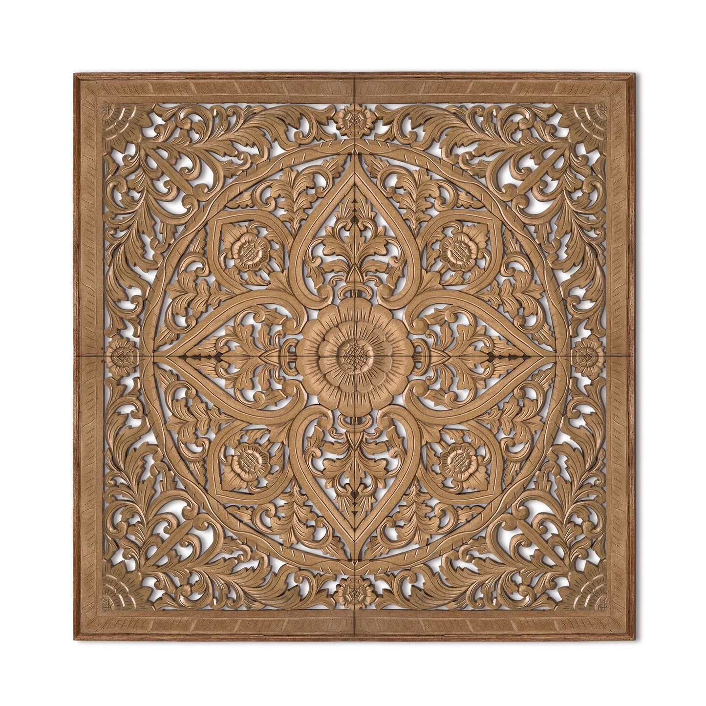 Carved Full Bed Headboard "Cahaya" - USA