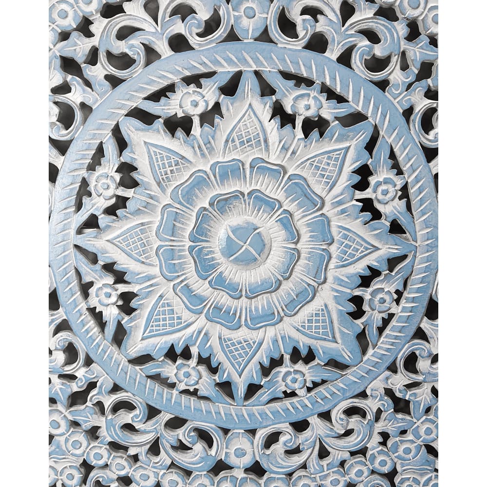 Bed Headboard King Size Peony - Blue Wash