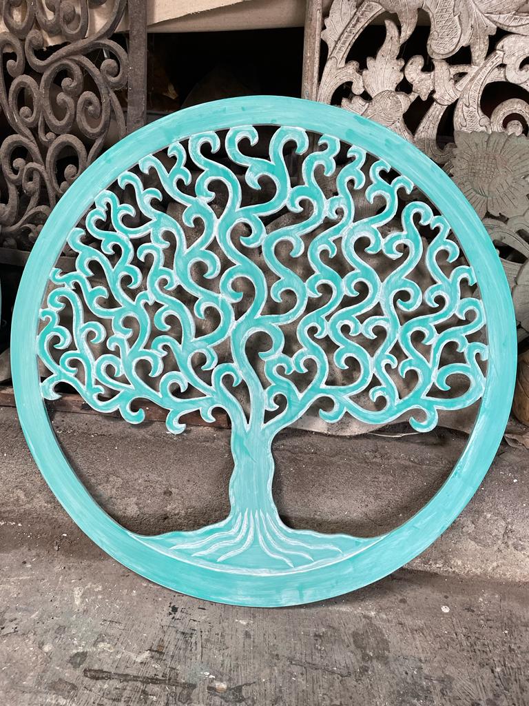 Decorative Mandala  "Tree of Life" - Green wash