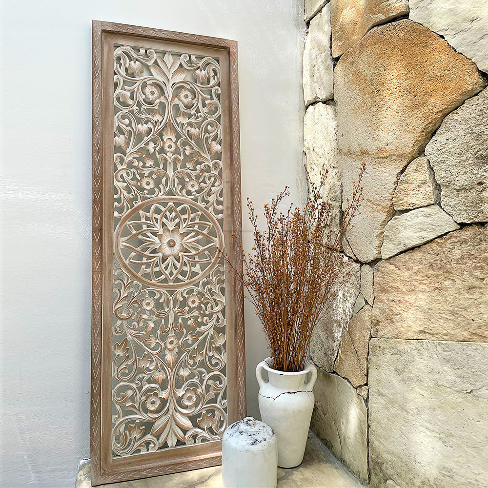 decorative panel nirwana antic wash bali design hand carved hand made home decorative house furniture wood material