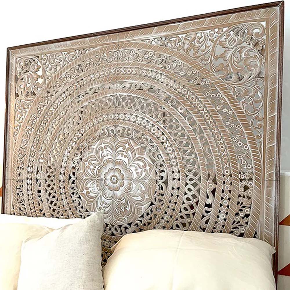 bed headboard kusuma antic wash bali design hand carved hand made home decorative house furniture wood material bed headboard design bed headboard ideas bed headboard panels worldwide shipping