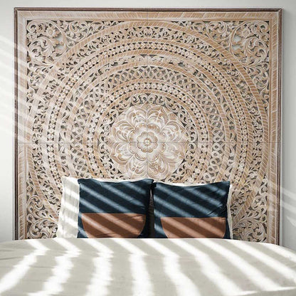 bed headboard kusuma antic wash bali design hand carved hand made home decorative house furniture wood material bed headboard design bed headboard ideas bed headboard panels worldwide shipping